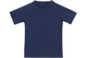 ESTAMICO Boys Short Sleeve Rash Guard Shirt Quick Dry Swimwear UPF 50+ Protection Athletic Swim Tee
