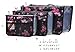 Purse Organizer,Insert Handbag Organizer Bag in Bag (13 Pockets 15 Colors 3 Size) (S, Black Red Flower)