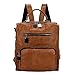 Mynos Women Backpack Purse Leather Handbag Bag Ladies Rucksack Travel Tote Shoulder Bag (Brown)