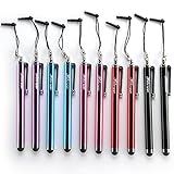 Hikeren 10 Pack of Pink,Blue,Purple,Red.Black . Stylus /Styli Universal Touch Screen Capacitive Pen with Hang Rope for iPhone, iPad, Samsung,HTC ,Tablet, All Capacitive Touch Screen Device