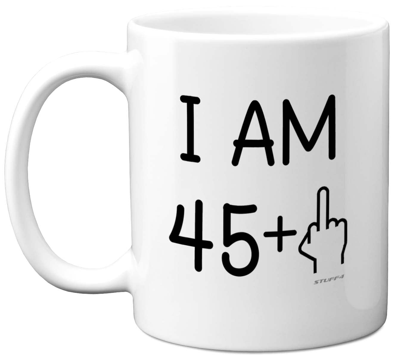 46th Birthday Gifts for Women Men, Rude Novelty Mug Middle Finger, Gag Joke Gifts, Perfect Funny Mugs for Birthday Present, 11oz Premium Ceramic Coffee Mug