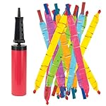 Rocket Balloons with Pump (colors may vary)