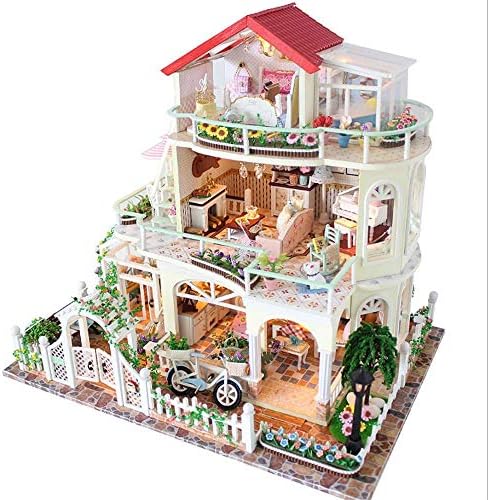 木製ミニチュアドールハウス 手作りdiyキャビンハウス組み立てモデル3dステレオハウスデスクトップ装飾工芸品クリエイティブギフト