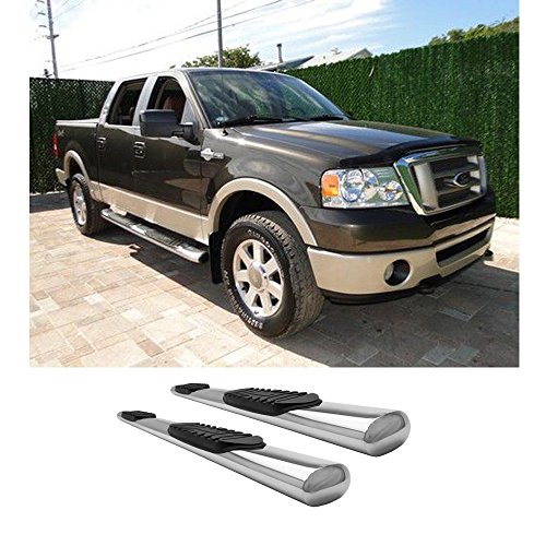 Mifeier Side Step Rails Nerf Bar Running Board For 04-08 F150 06-08 Lincoln Mark LT Super Crew Cab (With 4 Full Size Doors) 4