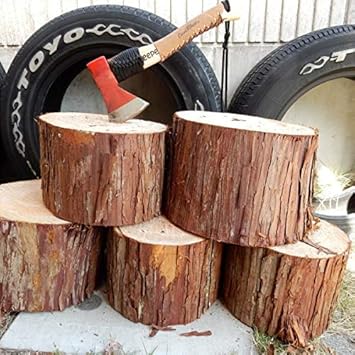 Amazon 薪割り台 Wood Chopping Table 檜 ヒノキ 桧 丸太 切り株 京都産 着火材付き ノーブランド品 炭 薪