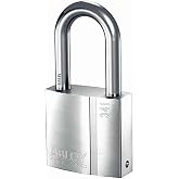 Abloy Sentry PL341/50B Brass Padlock w/ 2 Keys, Chrome Finish