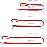 igadgitz Home Padded Handle Dog Lead Leash Red 100cm 3ft 4in view 2