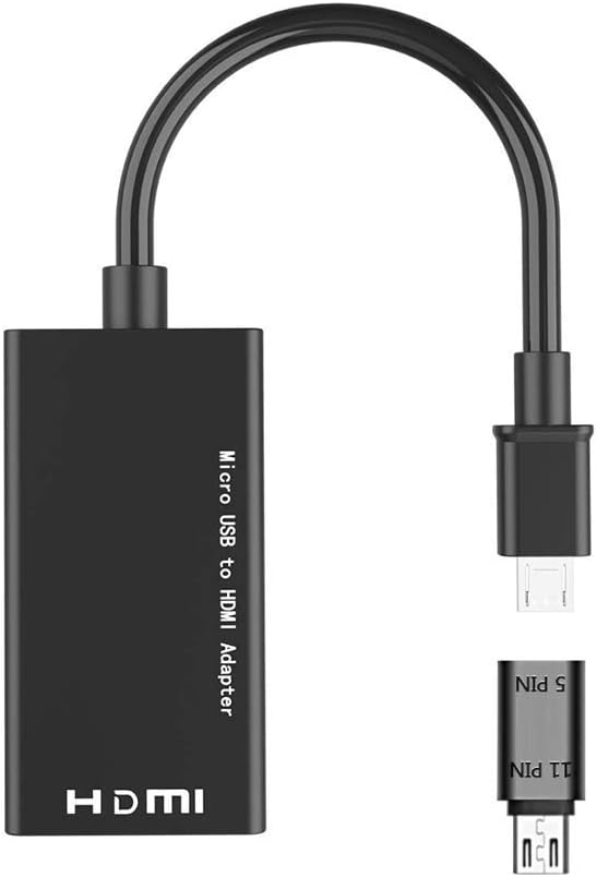 MHL Micro USB to HDMI Cable Adapter, MHL to HDMI 1080P Video Graphic Converter with Video Audio Output for Samsung Galaxy S5 S4 S3 Note 3 Note 2 Note 8 Phones & Tablets with MHL Function (black)