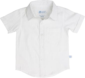 baby boy short sleeve white button down