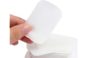 Labriciyon 500 Pieces White Portable Disposable Paper Soap Sheets for Travel and Outdoor Use