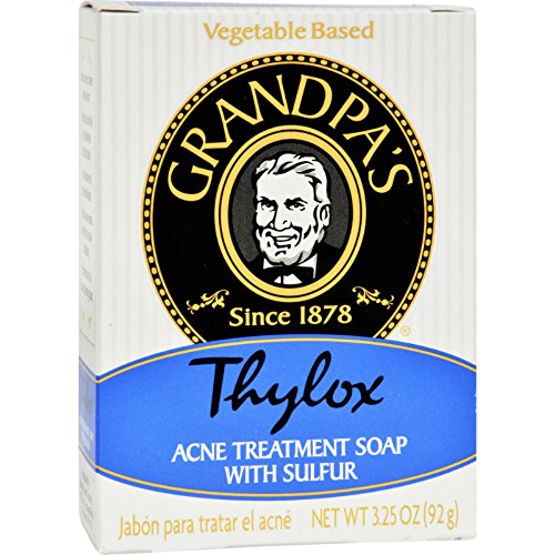 Grandpas Thylox Acne Treatment Bar Soap with Sulfur - 3.25 oz - Vegetable Based - Since 1878