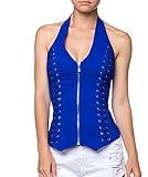 A.S Camellias Womens Sexy Corset Stretchy Classic Slim Body Bustier Halter Top