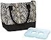 Fit & Fresh Womens Vienna Insulated Lunch Bag with Ice Pack, Signature Cooler Bag for Office or School, Taupe & Black Reptile