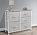 Sorbus Dresser with 5 Drawers - Chest Organizer Unit with Steel Frame Wood Top & Handle Easy Pull Fabric Bins for Clothes - Storage Furniture for Bedroom, Hallway, Living Room, Nursery & Closet