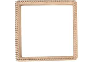 AHOHOS Square Knitting Loom Wooden DIY Board Weaving Pegs Crochet Needlework Tools Non-Detachable Nails, Removable and Durable, for Making Cushions, Scarves, Hats, Headbands, Shawls (30x30cm)