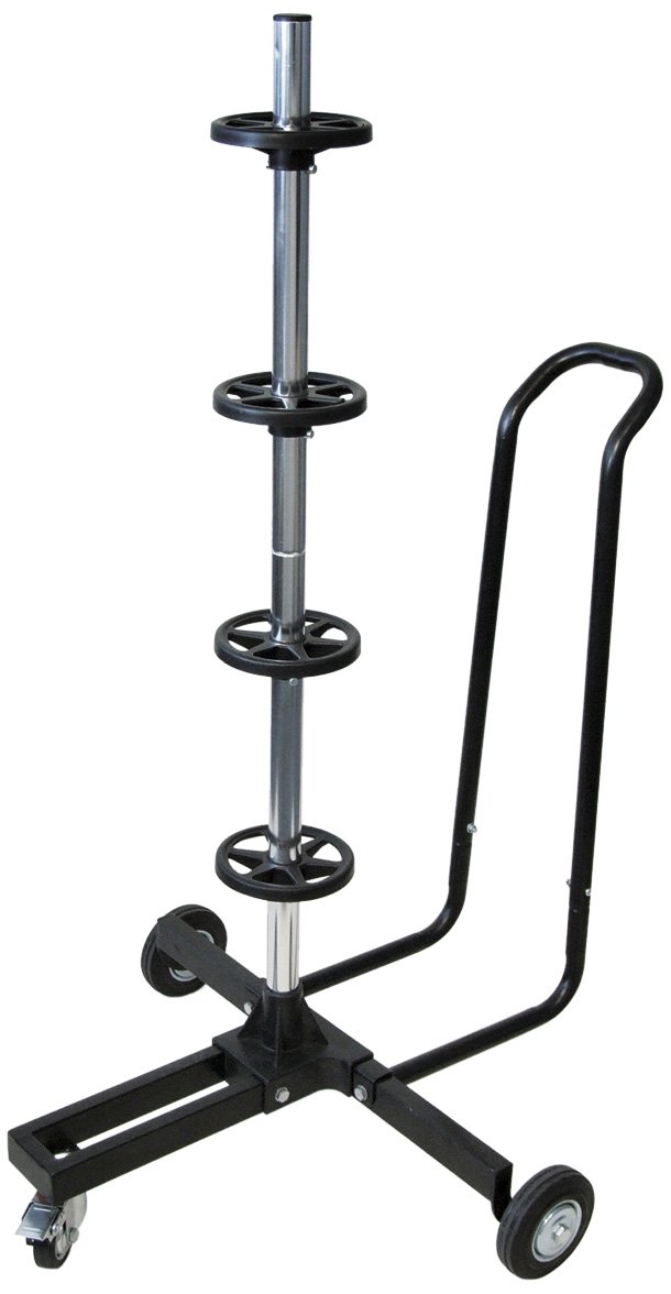 Dino 130002 Wheel Rim Rack with Wheels XL (235 to 285 Tyre Size) with Tyre Cover for Professional Tyre Storage