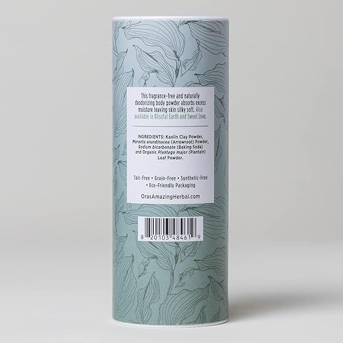 Fragrance Free Body Powder for Women and Men, Unscented Talc Free