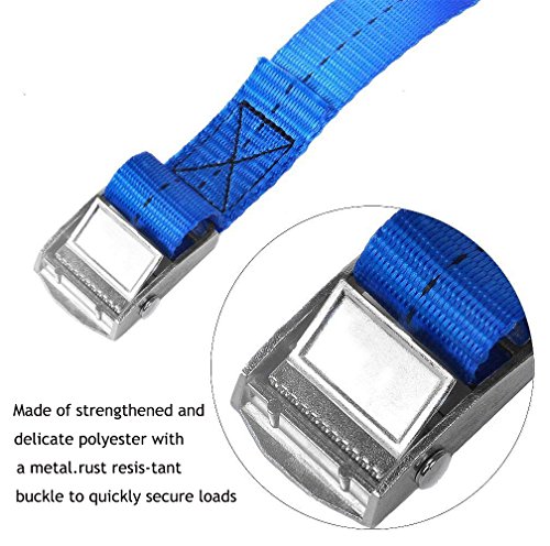 VVHOOY 12ft Premium Lashing Straps, Quality Cargo Strap Lock Cam Buckle, 250 lbs Max Break Strength for Lashing Straps for Kayak, Canoe Multi-Purpose and Vehicle Roof Racks