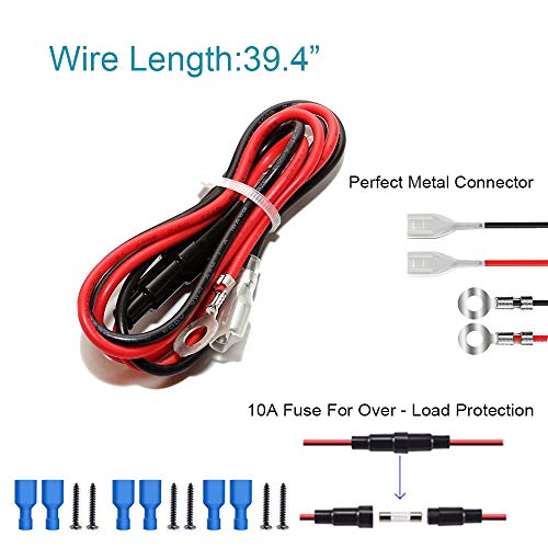 3 Pack Cigarette Lighter Socket USB Charger Socket adapter Car Power Outlet Socket Receptacle 12V Waterproof Plug with Wire Fuse DIY Kit By ZHSMS