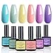 HTPARY Gel Nail Polish ~ 6pc Sets Nail Color (Pastels) Applying Single Coat Gel Polish #HTPARY #GelNailPolish #FoundItOnAmazon