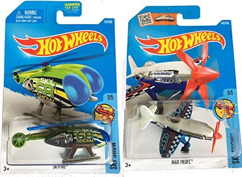 Hot Wheels 2016 Sky Show Mad Propz &amp; Skyfire 2-Car Set Bundle