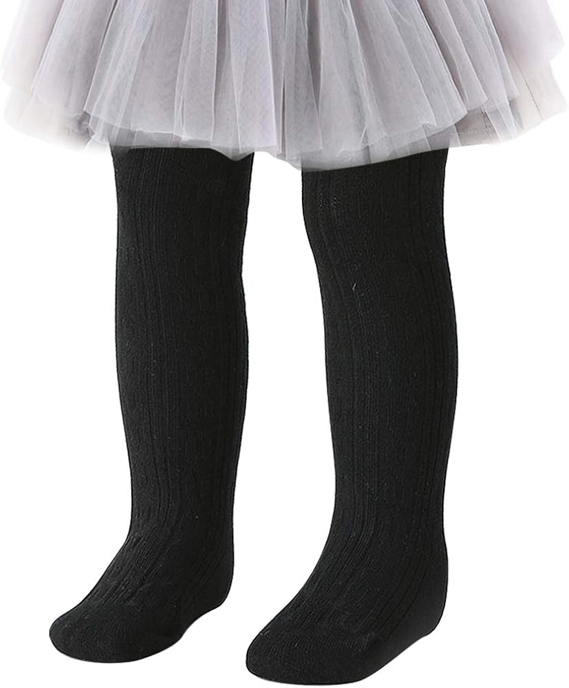 Baby Toddler Girls Tights Seamless Cable Knit Cotton Leggings Pants Stockings for Infant Baby Girl: Clothing