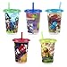 Nuby 5 Piece Printed Straw Cup Free Flow Wash or Toss Cups, Assorted, Multicolor