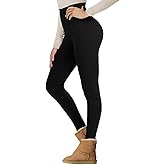 NexiEpoch Fleece Lined Leggings Women - High Waisted Winter Yoga Pants Tummy Control Soft Thermal Warm for Hiking Workout
