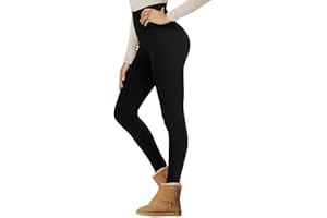 NexiEpoch Fleece Lined Leggings Women - High Waisted Winter Yoga Pants Tummy Control Soft Thermal Warm for Hiking Workout