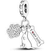 CYCUFF 925 Sterling Silver Charms Suitable for Charm Necklaces, Bracelet Pendants Beads Jewellery Gift for Women Family Friends