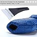 Ice Scraper Mitt For Car Windshield Snow Scrapers with Waterproof Glove Lined of Thick Fleece + Carry Pouch (Blue)