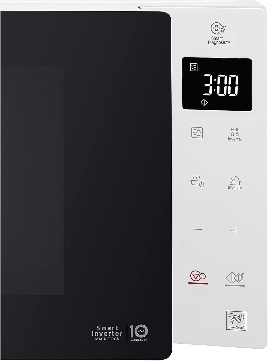 LG MS23NECBW Solo-Mikrowelle (23 L, 1000 W) mit 28 Automatikprogrammen (LED-Display, Smart Inverter Technologie, pflegeleicht), Weiß 5
