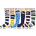 Deer Mum Boy's Cotton Cartoon Car Pattern Knee High Socks,3-12 Years