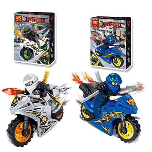 image for Lunir Cartoon Motorcycle Blocks Kids Educational Brick Building Sets T