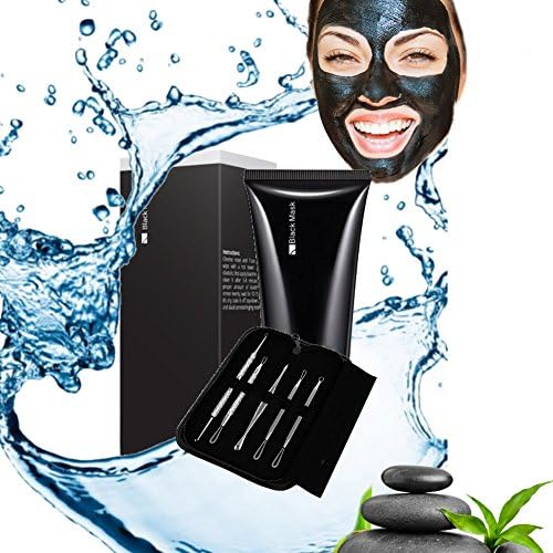 YBeauty Queen Activated Charcoal Mask with 5 Piece Black Head Removal Kit