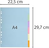 Exacompta 1606E Forever Collection 6-Part Dividers A4 Recycled 170gsm Pastel view 2