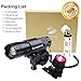 Sunspeed Waterproof USB Rechargeable LED Bike Light Set - LED Bright Headlight for Front and 1 Free USB Rechargeable Tail Light - 1 USB Rechargeable Battery Included - No-hassle Replacement Guarantee