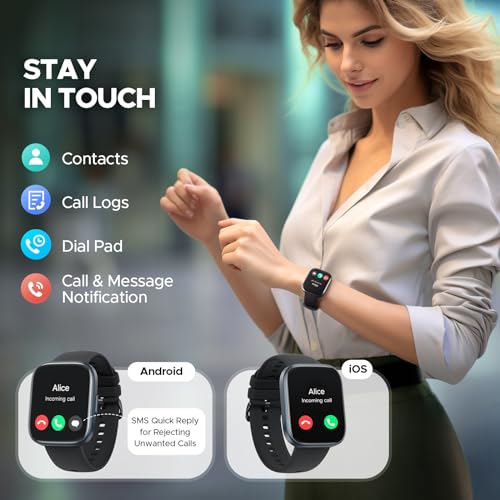 truefree Smart Watch for Men Women with Bluetooth Call 1.96
