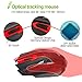 Wireless Mouse Keyboard Combo for PC, Waterproof with Long Battery Life for Tablet Desktop Laptop Mac PC Computer Smart TV (Blace&Red) Nano Receivers In The Mouse Near The Mouse Battery