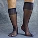 Mr.Babuu 5Pairs Pack Men's over the crew silky Navy sheer dress socks