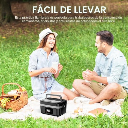 TECKZOON Portable Electric Lunch Box, Rechargeable Self-Warming Wireless Lunch Box, 1L Adult Bento Lunch Boxes with Scheduled Warming, Food Lunch Boxes for On-the-Go Meals