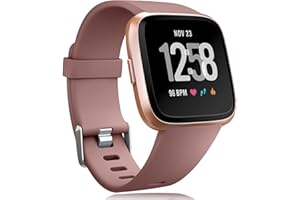 Wepro Replacement Bands Compatible with Fitbit Versa SmartWatch, Versa 2 and Versa Lite SE Sports Watch Band for Women Men, Small, Large