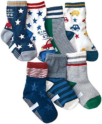 Eilin 7 Paris Baby Boy's Ankle Socks Cartoon Toddler Non-Slip Socks