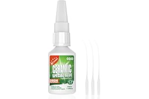 VIOMIS 30g Ceramic Super Glue for Porcelain and Pottery Repair - Quick-Dry, Heat-Resistant & Waterproof Glue for Porcelain, Pottery & DIY Crafts