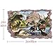 Ofisson Giant (36x24in) Dinosaur 3D Wall Sticker - Realistic Jurassic Decal Illusion Effect Mural 3M Sticker