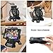 Usb fan Desk fan Portable fan with 2200mAh Power Bank and Flash light for Traveling Fishing Camping Hiking Backpacking Picnic Boating (Black)