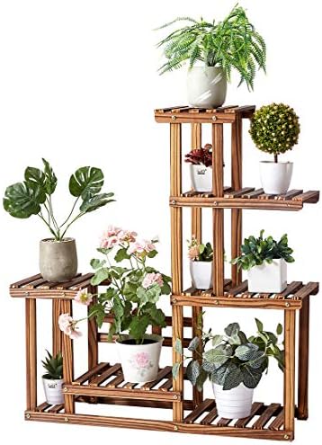 Rose Home Fashion ソリッドパインウッド植物スタンド 屋内 屋外植物スタンド 植物棚 植物スタンド