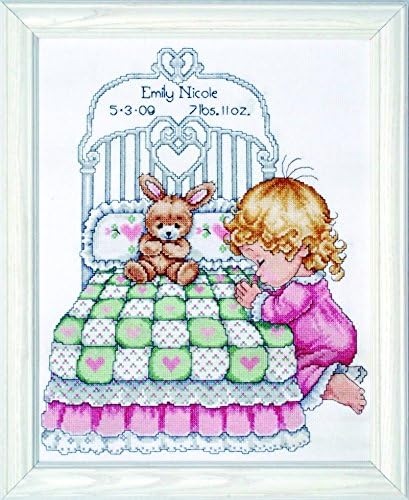 Tobin Baby Counted Cross Stitch Kit - Bedtime Prayer Girl Sampler by Tobin Baby