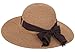 Sun Hats for Women Wide Brim Summer Beach Sun Straw Hats Visor Hats for women, Brown/Beige Mix