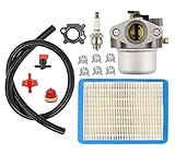 MOTOKU Carburetor Air Filter Spark Plug Primer Bulb for Briggs Stratton 799866 790845 799871 796707 794304 12H800 Engine Toro Craftsman Lawn Mower Carb Toro 22" Recycler